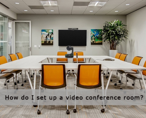 How do I set up a video conference room