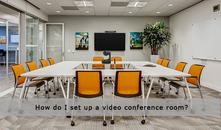 How do I set up a video conference room