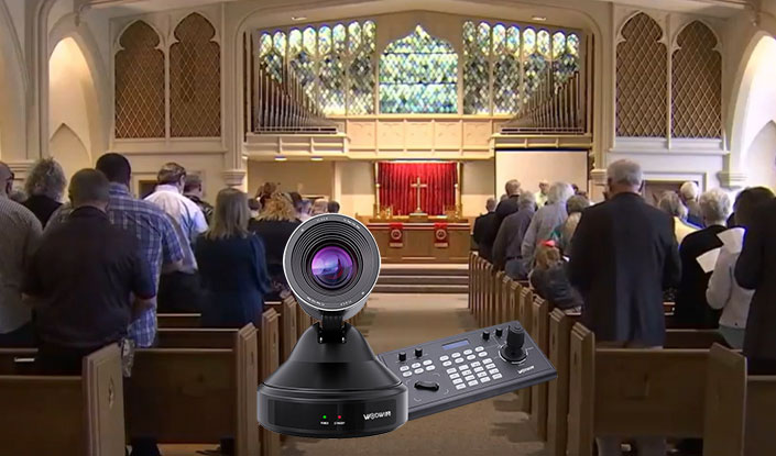 Broadcast PTZ Camera for Church Live Streaming