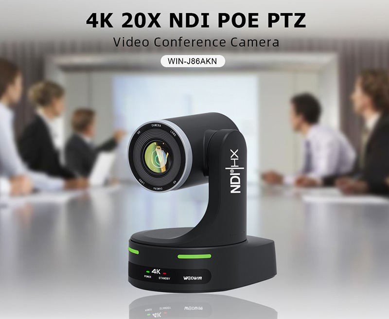 WODWIN 4K NDI PTZ Camera with 20X Zoom