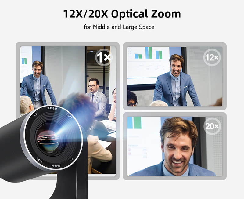 WODWIN 4K NDI PTZ Camera with 20X and 12X Zoom