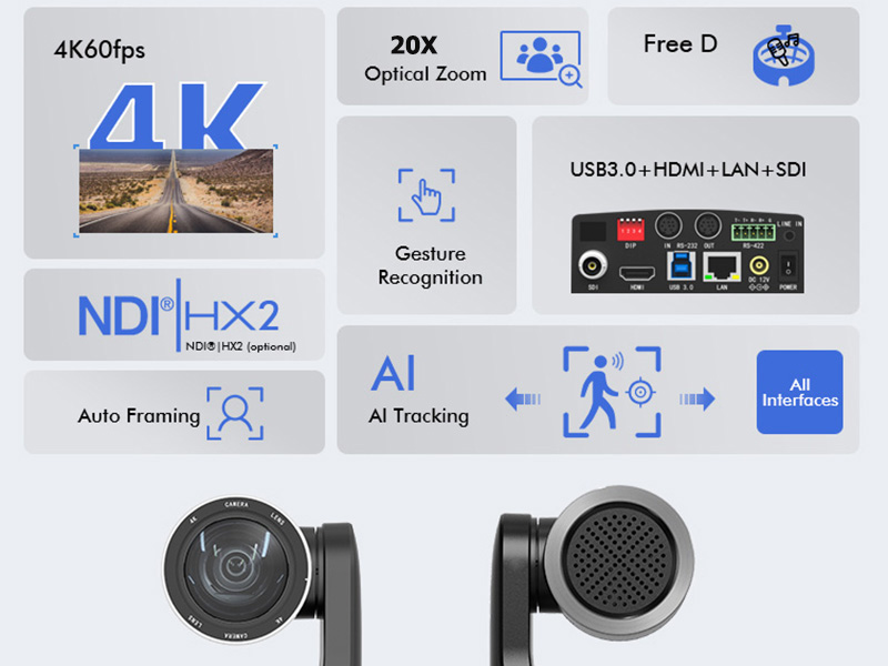 WIN-J86HKN 4K 20X NDI PTZ CAMERA
